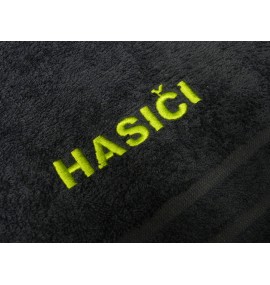 Ručník  s výšivkou HASIČI zelený