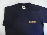 Tričko pánské se žlutou výšivkou hasiči (tmavě modrá)