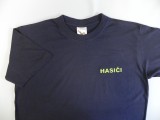 Tričko pánské se zelenou výšivkou hasiči (tmavě modrá)