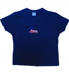 Tričko dětské s autíčkem hasiči (tmavě modrá)