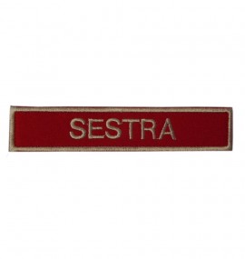 Nášivka jmenovka SESTRA - červeno-bílá