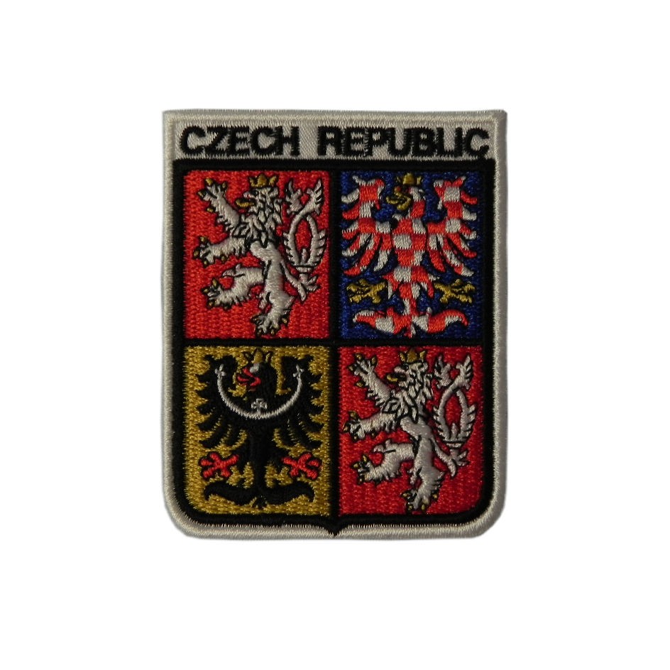 Nášivka znak CZECH REPUBLIC 7,5 x 6 cm